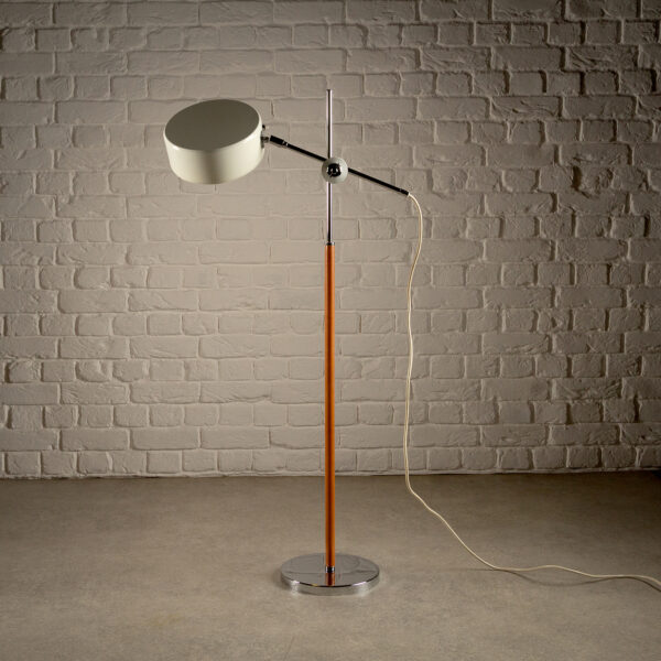 Leather and Chrome Simris Floor Lamp, Ateljé Lyktan, Sweden, 1970s - Image 8
