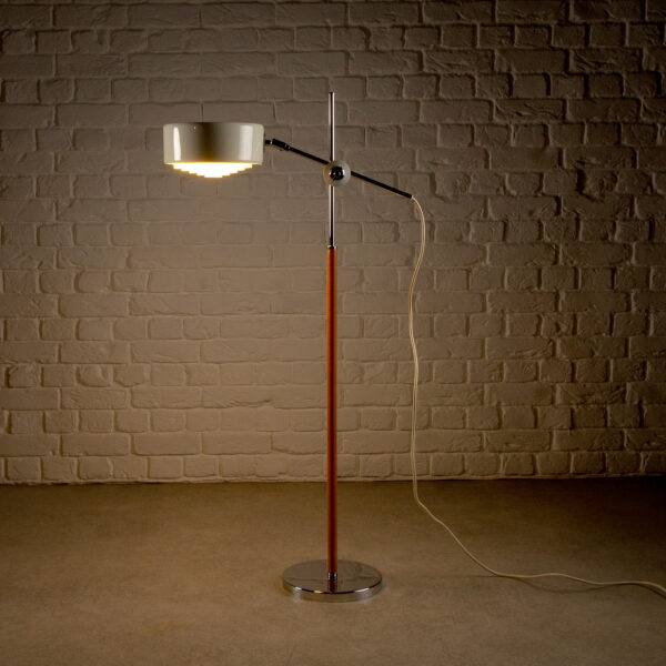 Leather and Chrome Simris Floor Lamp, Ateljé Lyktan, Sweden, 1970s - Image 10