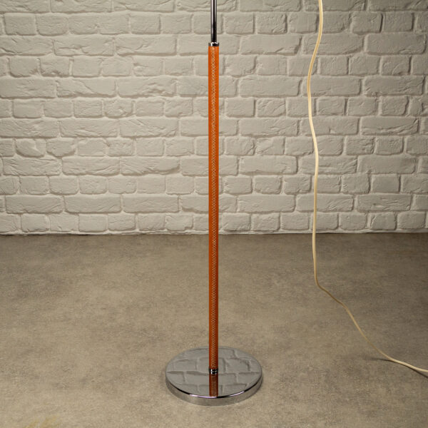 Leather and Chrome Simris Floor Lamp, Ateljé Lyktan, Sweden, 1970s - Image 15
