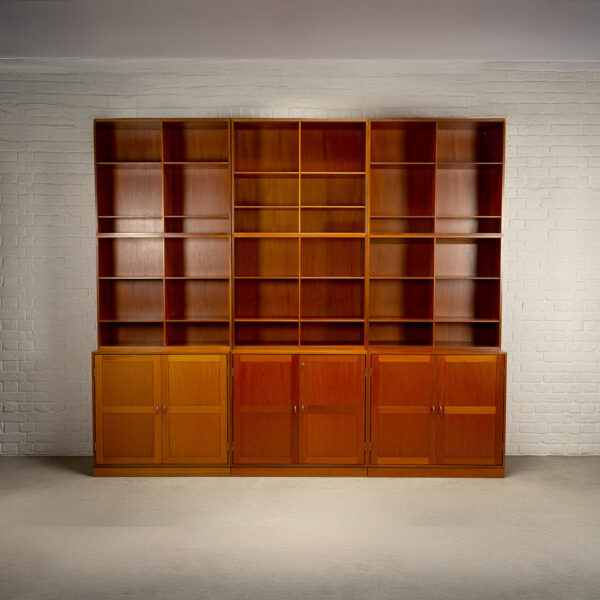 Large Set of Modular Teak Bookshelves By Christian Hvidt for Søborg Møbler, Denmark, 1960s