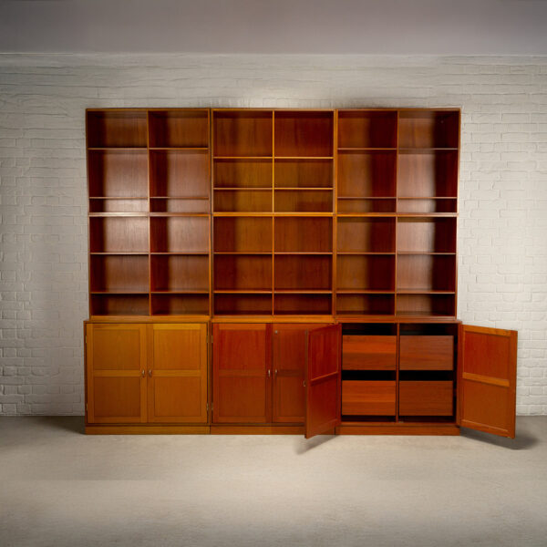 Large Set of Modular Teak Bookshelves By Christian Hvidt for Søborg Møbler, Denmark, 1960s - Image 2