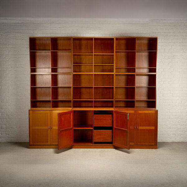 Large Set of Modular Teak Bookshelves By Christian Hvidt for Søborg Møbler, Denmark, 1960s - Image 3