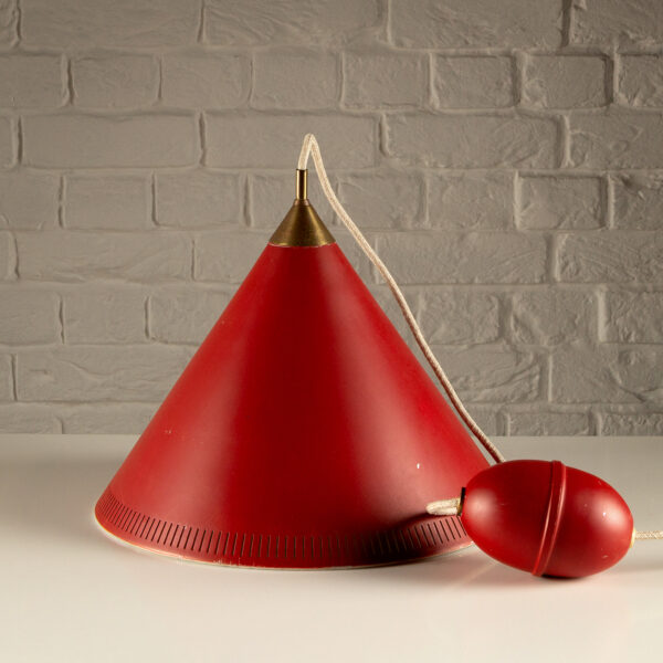 Kegle Rise and Fall Pendant by Bent Karlby for Lyfa, Denmark 1960s