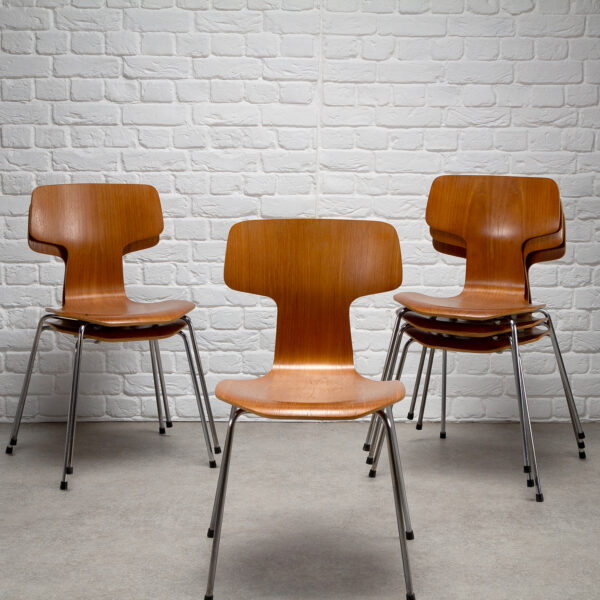 Set of 6 Model 3103 Hammer Chairs by Arne Jacobsen, Denmark, 1980s - Image 8