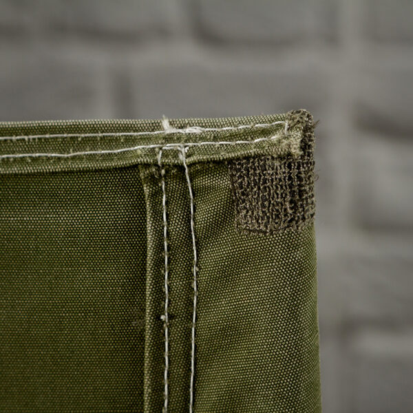 Pair of Kaare Klint Safari Chair Sage Green Canvas, Denmark 1960s - Image 13