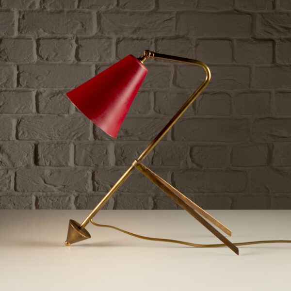 Mid Century Brass Desk Light, Sweden, 1950s