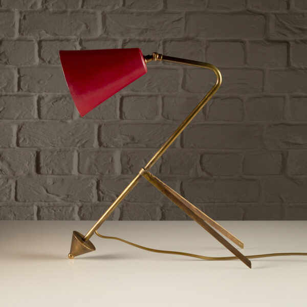 Mid Century Brass Desk Light, Sweden, 1950s - Image 2
