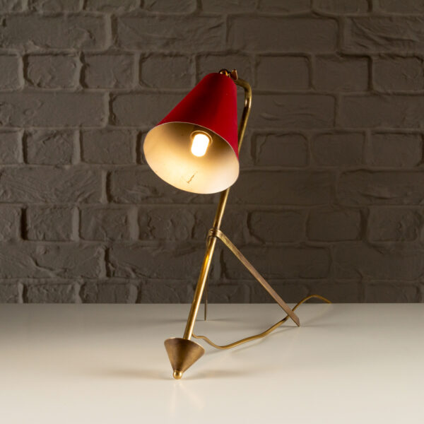Mid Century Brass Desk Light, Sweden, 1950s - Image 6
