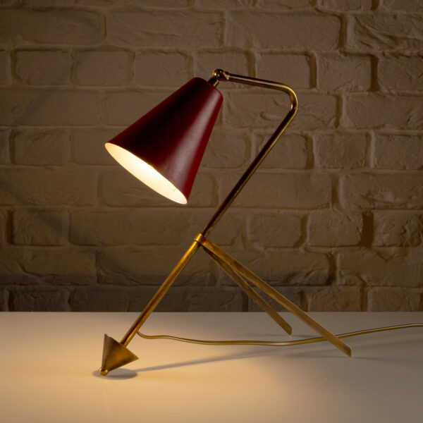 Mid Century Brass Desk Light, Sweden, 1950s - Image 10