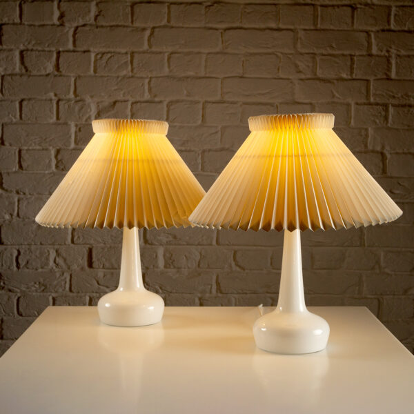 White Glass Le Klint 311 Table Lamp, Denmark, 1960s - Image 8