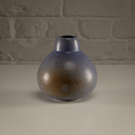 Saxbo Vase in Blue Hare's Fur Glaze, Denmark, 1930-1949