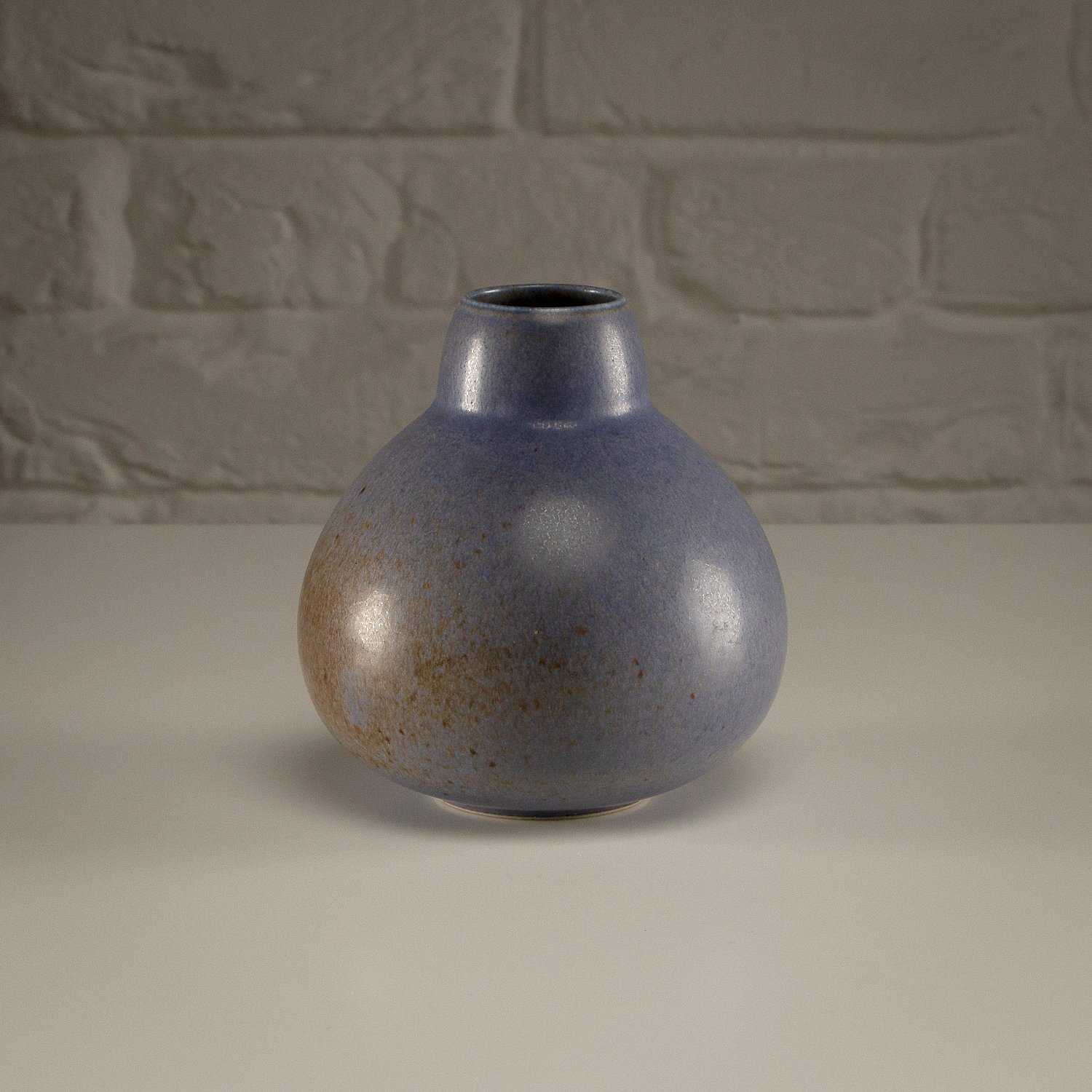 Saxbo Vase in Blue Hare's Fur Glaze, Denmark, 1930-1949 - Image 2