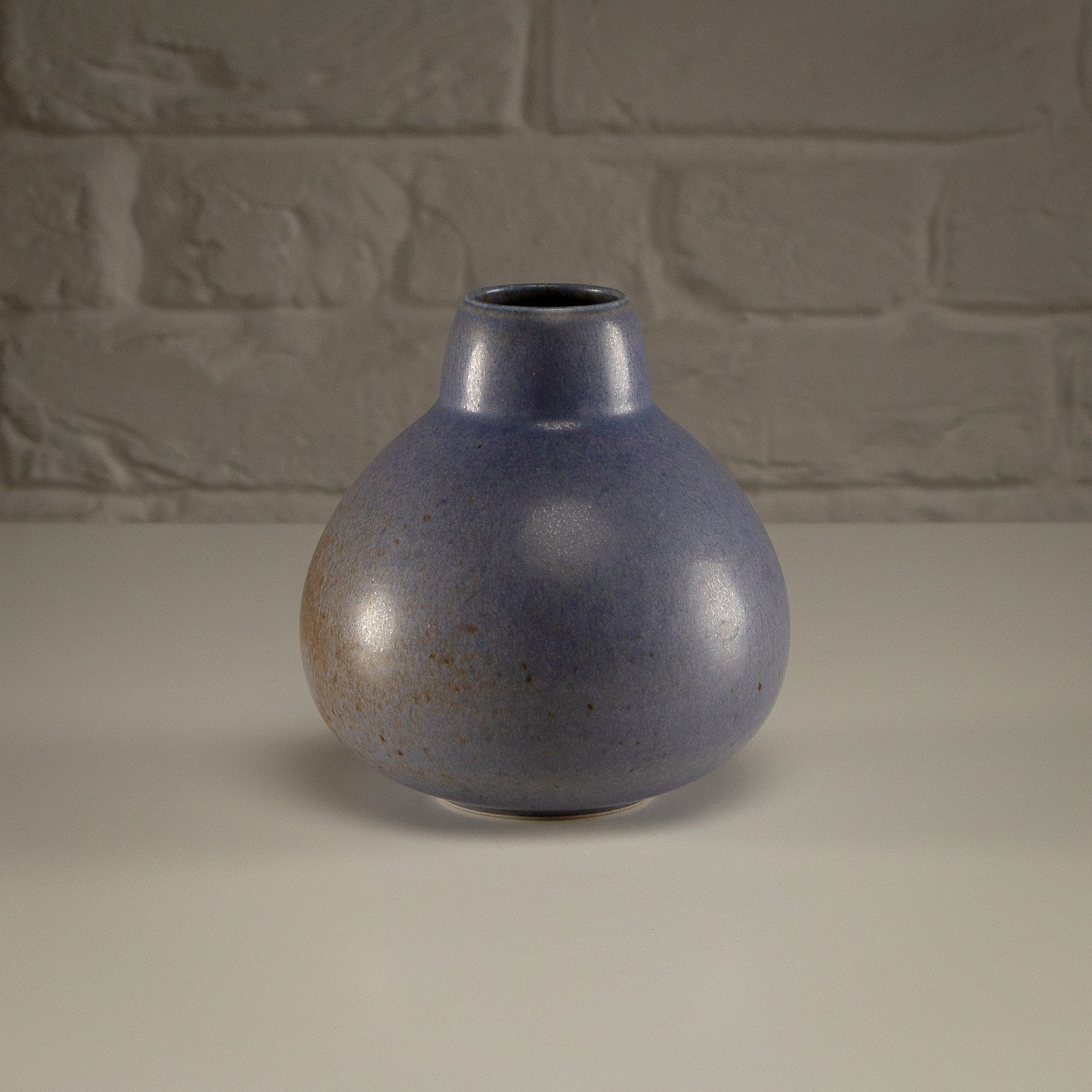 Saxbo Vase in Blue Hare's Fur Glaze, Denmark, 1930-1949 - Image 3