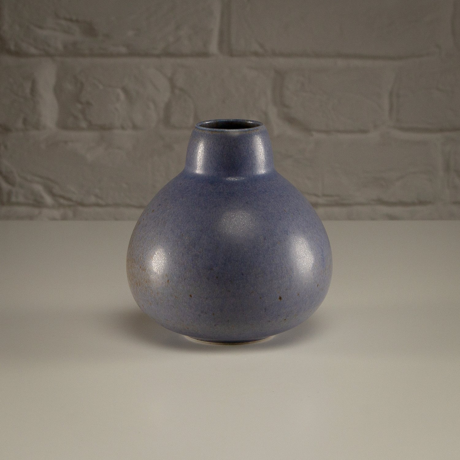 Saxbo Vase in Blue Hare's Fur Glaze, Denmark, 1930-1949 - Image 4