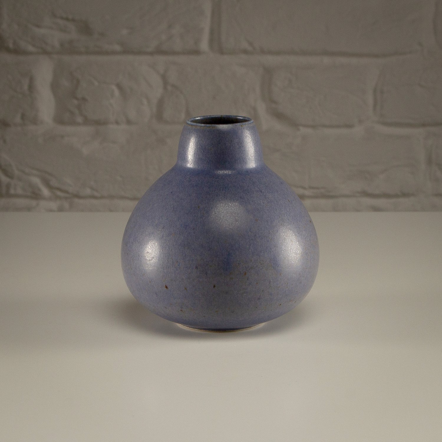 Saxbo Vase in Blue Hare's Fur Glaze, Denmark, 1930-1949 - Image 5