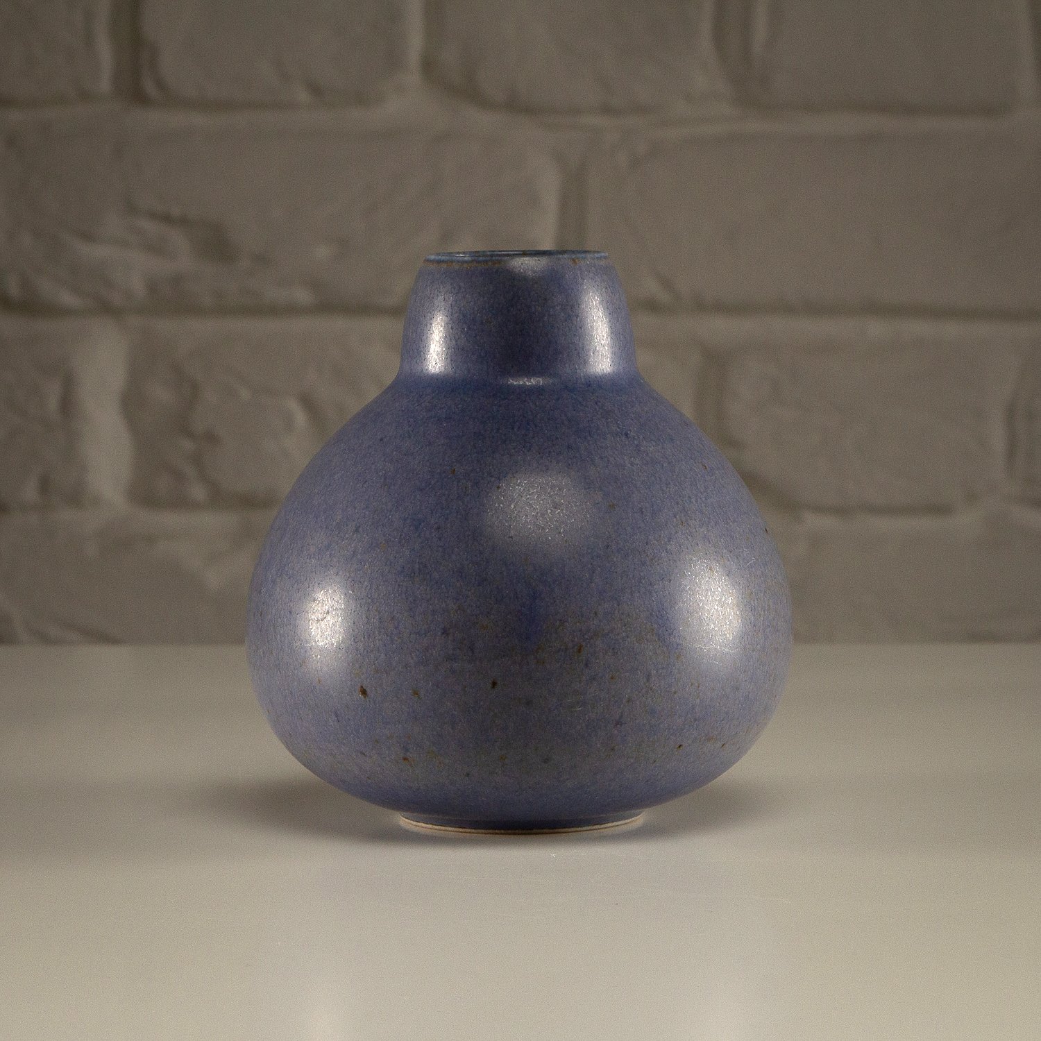 Saxbo Vase in Blue Hare's Fur Glaze, Denmark, 1930-1949 - Image 6