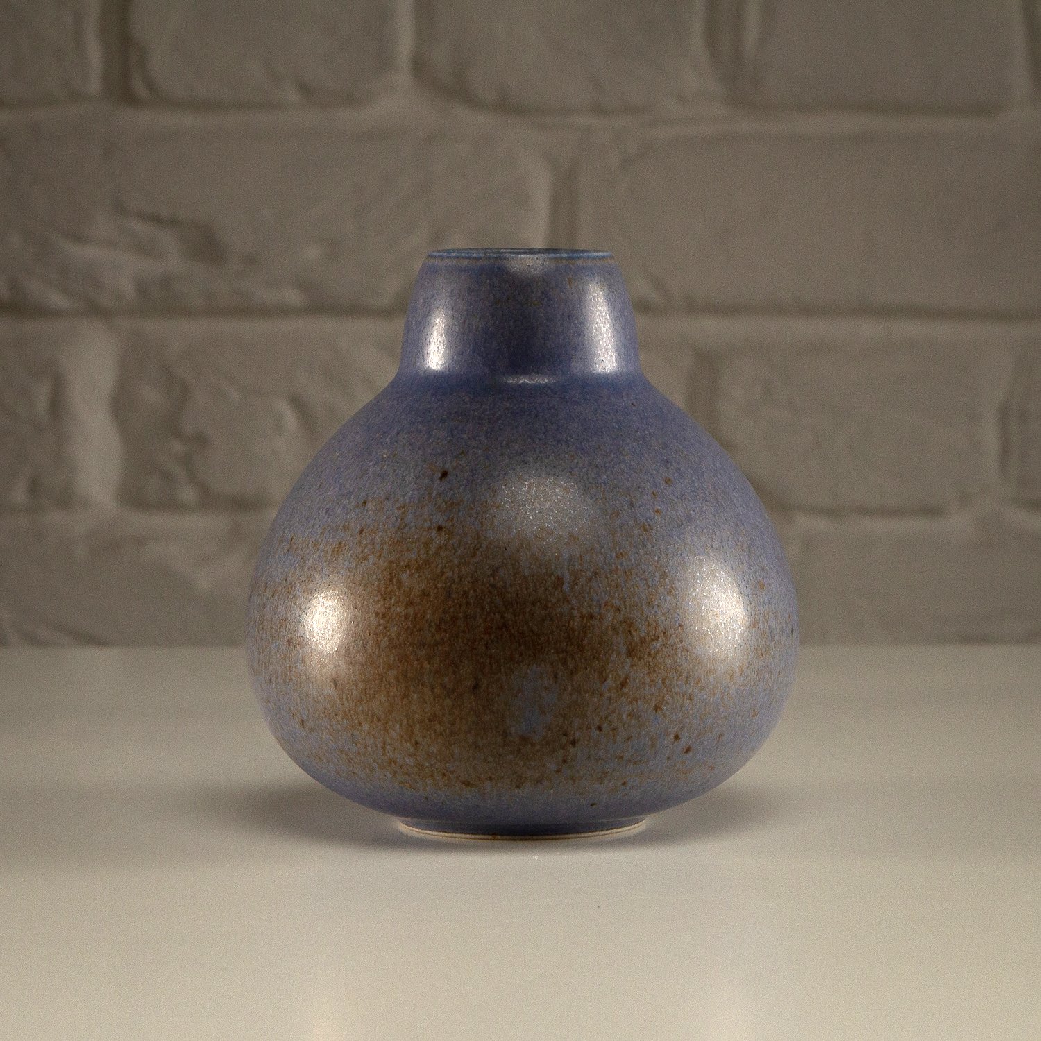 Saxbo Vase in Blue Hare's Fur Glaze, Denmark, 1930-1949 - Image 7