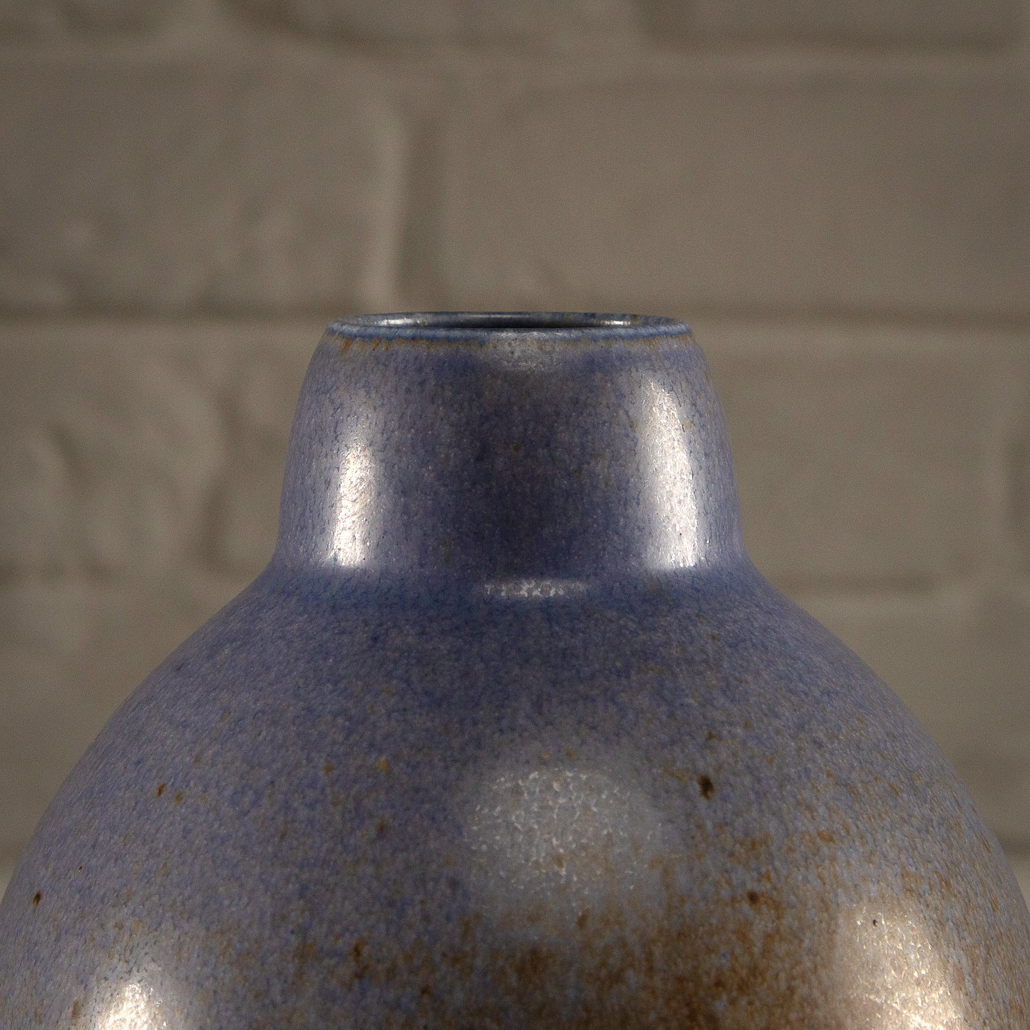 Saxbo Vase in Blue Hare's Fur Glaze, Denmark, 1930-1949 - Image 9