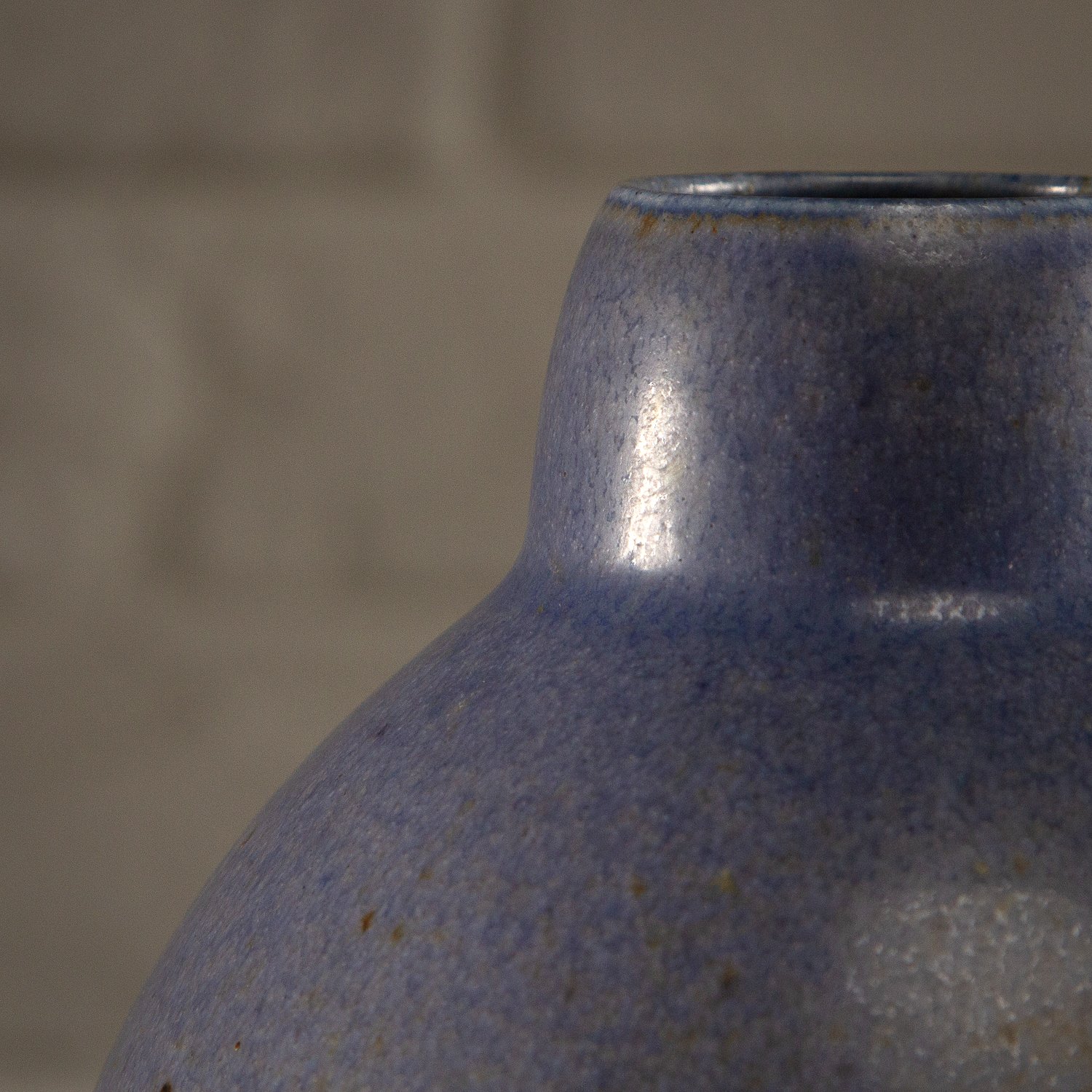 Saxbo Vase in Blue Hare's Fur Glaze, Denmark, 1930-1949 - Image 10