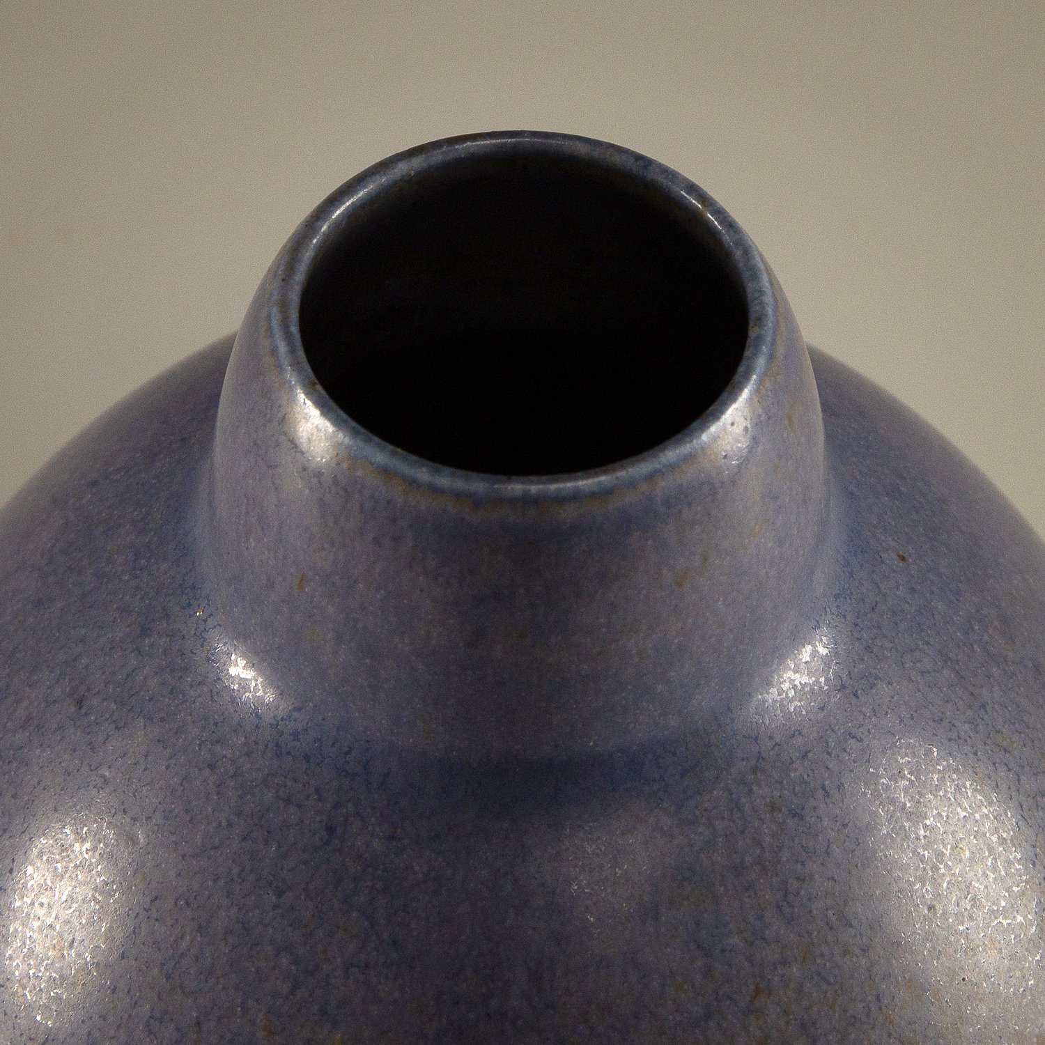 Saxbo Vase in Blue Hare's Fur Glaze, Denmark, 1930-1949 - Image 11