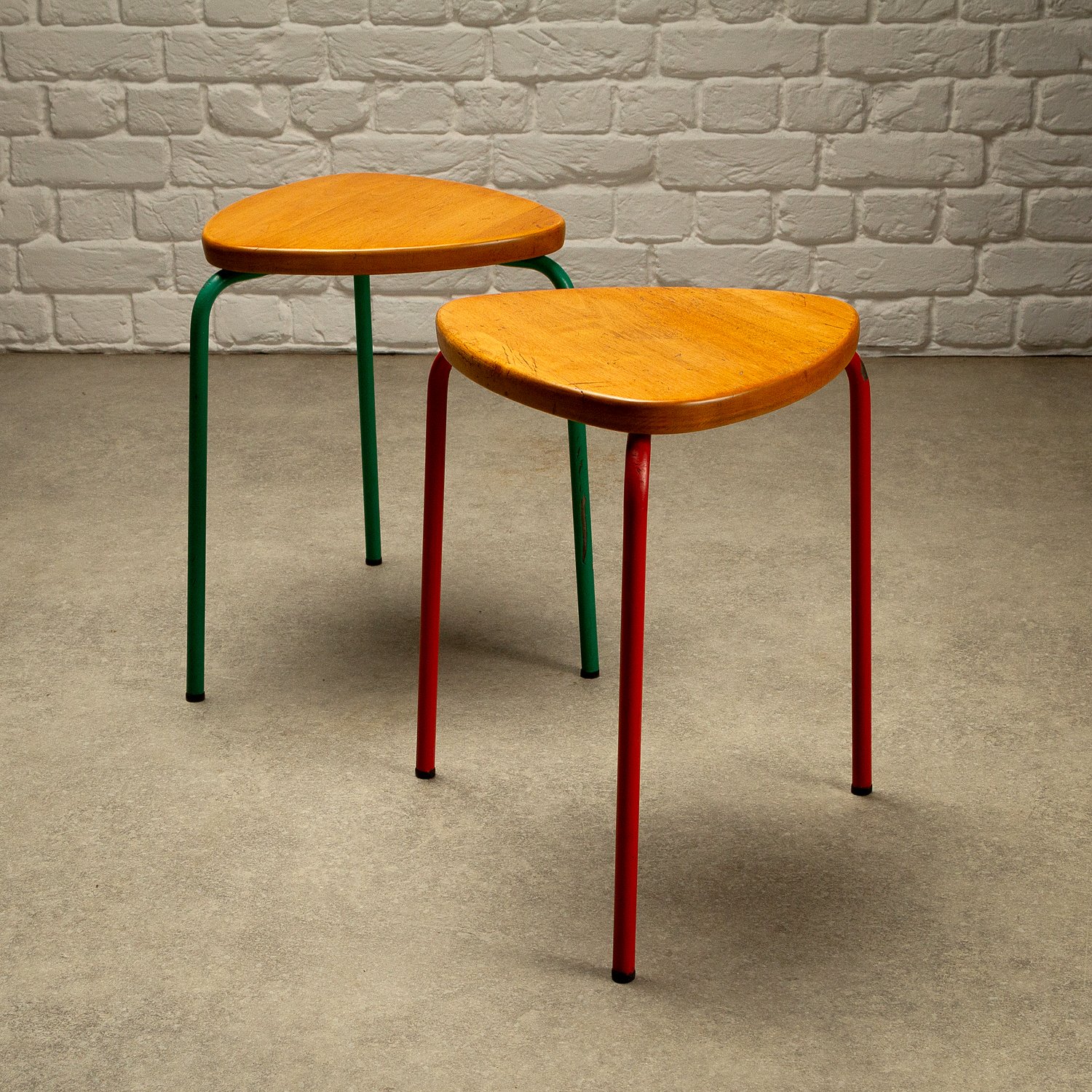 Pair of Library Stools, Finland, 1960s