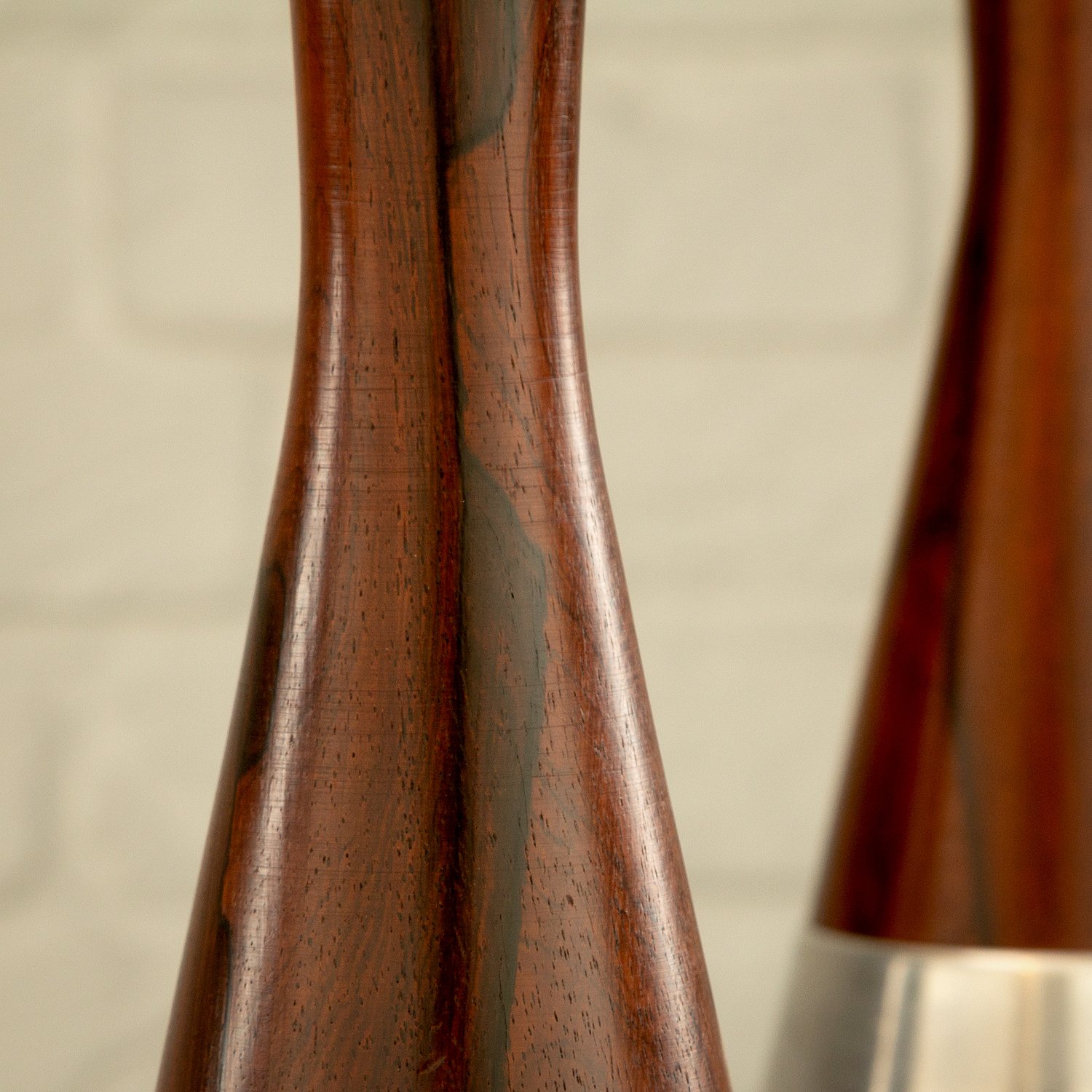 Pair of Rosewood and Aluminium Table Lamps by Bergboms, Sweden, 1950s - Image 8