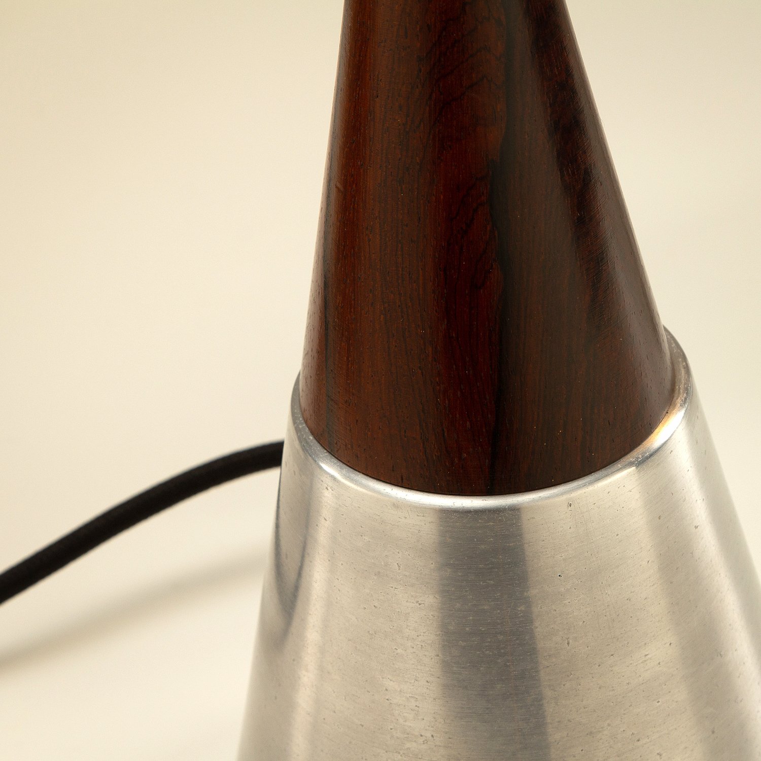 Pair of Rosewood and Aluminium Table Lamps by Bergboms, Sweden, 1950s - Image 9