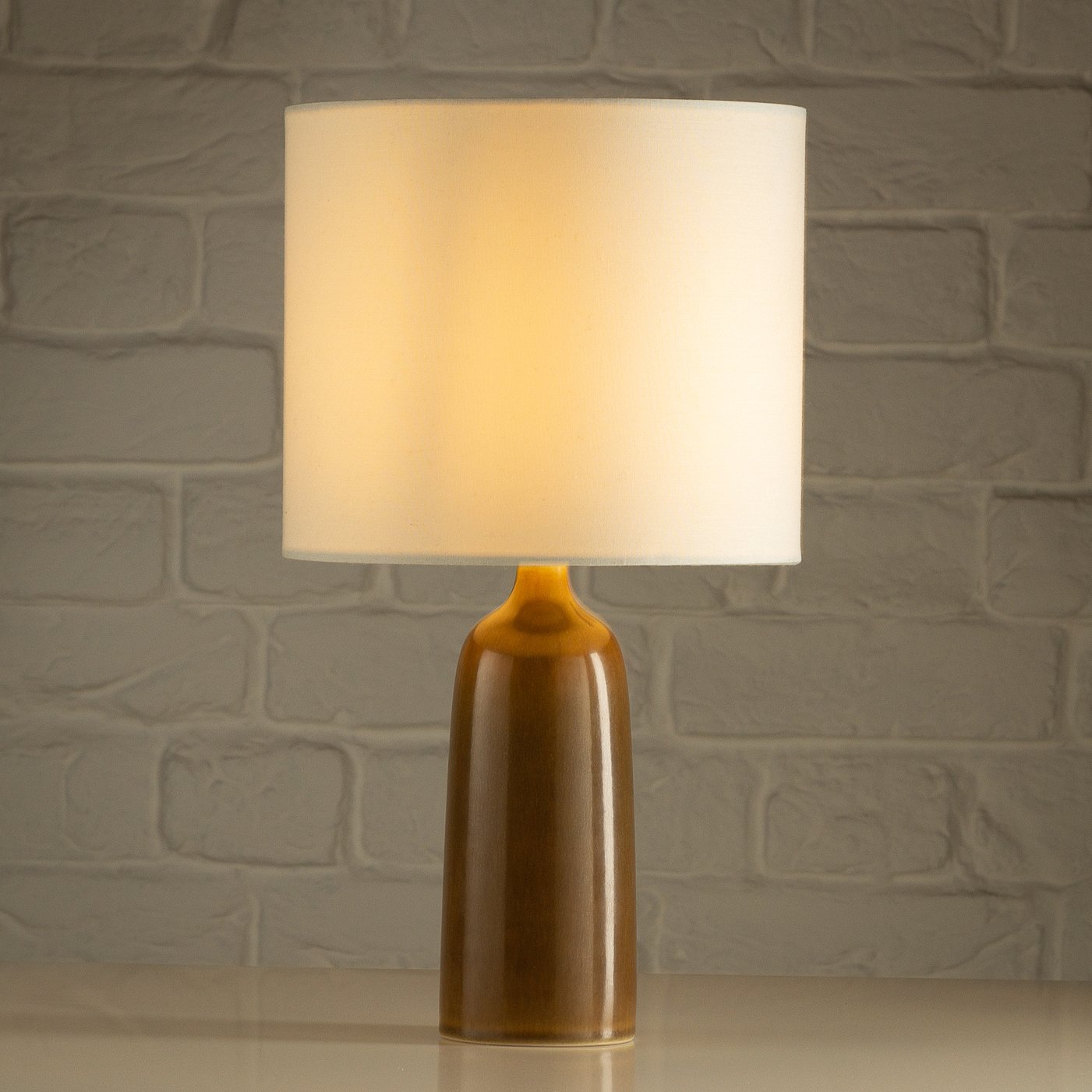 Hare's Fur Glaze Table Lamp by Palshus, Denmark, 1960s - Image 5