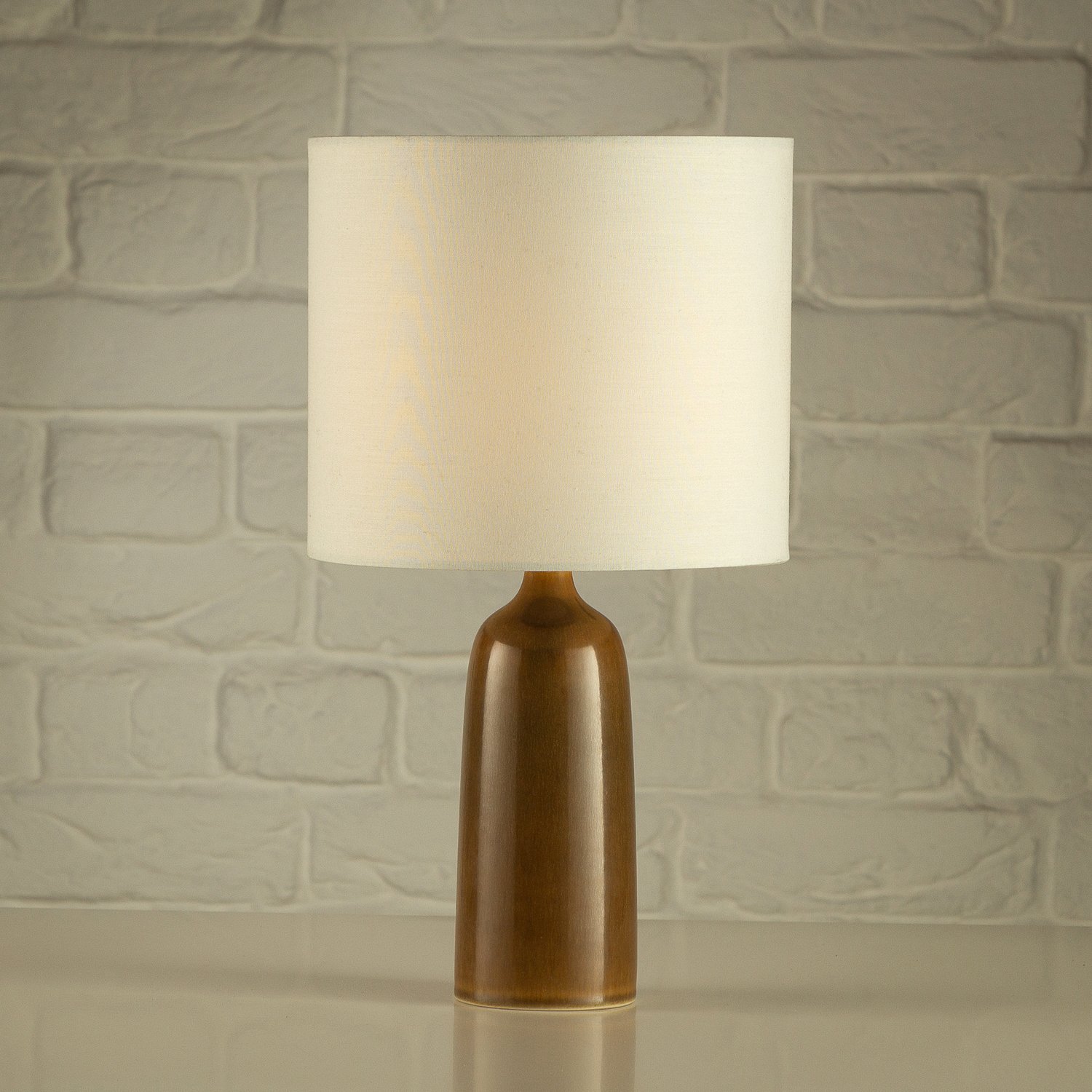 Hare's Fur Glaze Table Lamp by Palshus, Denmark, 1960s - Image 7